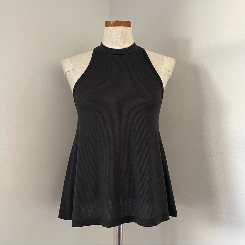 Vintage Free People Black ribbed top size XS preowned
